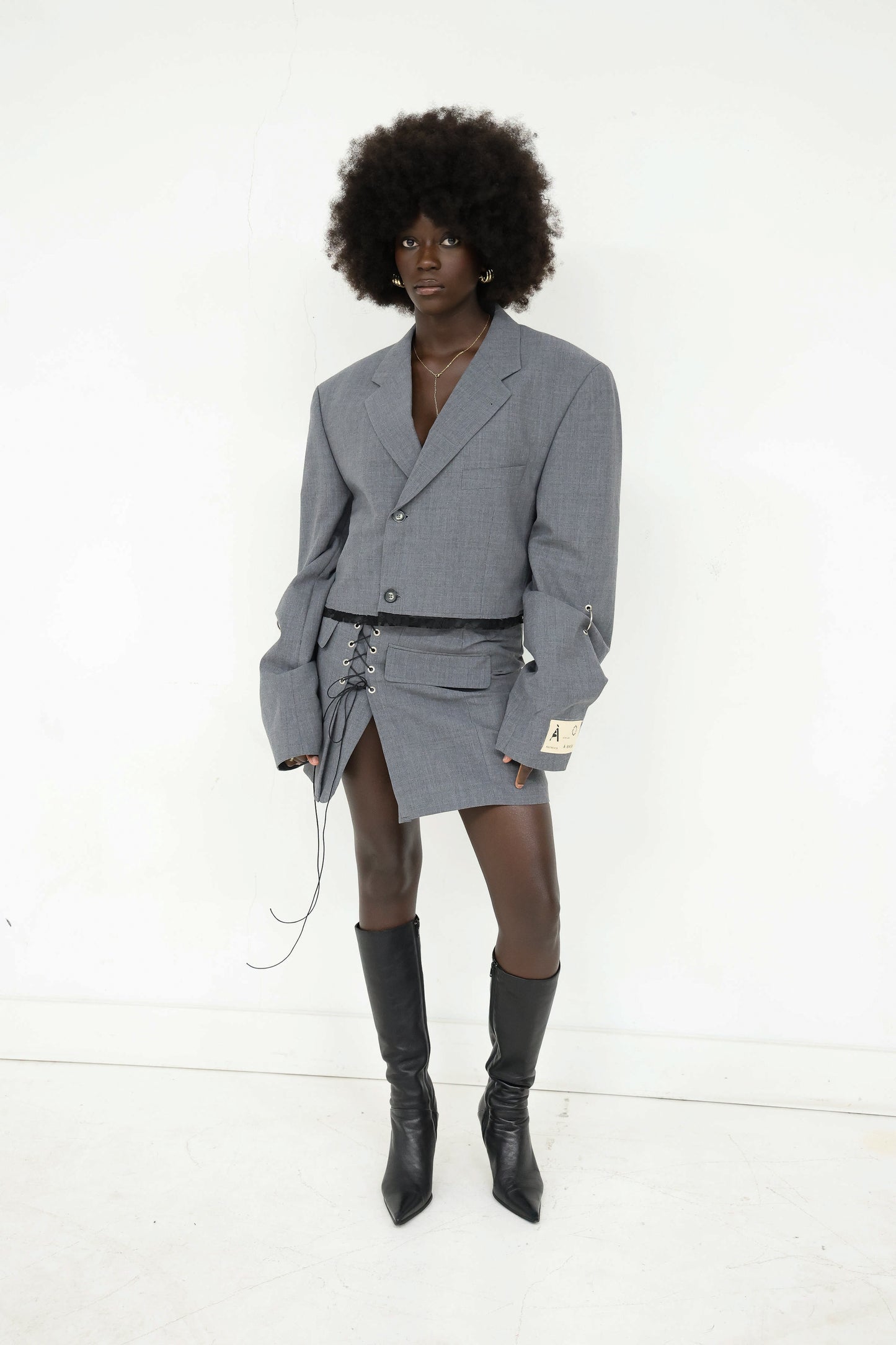 Recreated blazer set