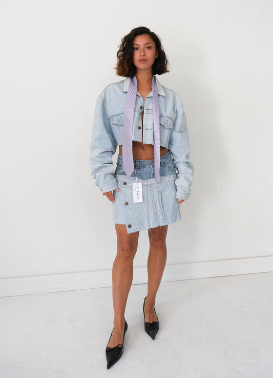 cropped denim jacket