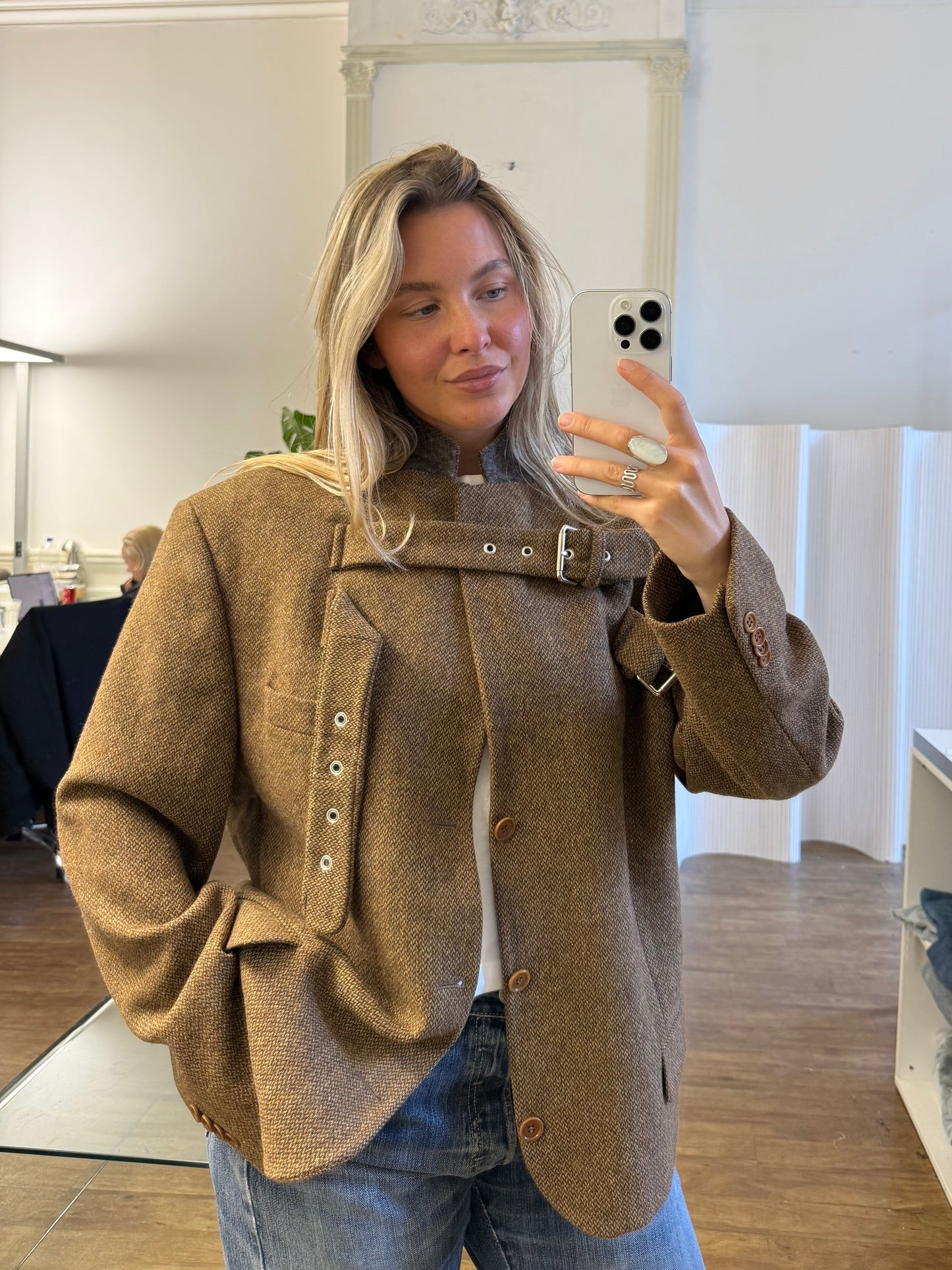 Buckle blazer jacket