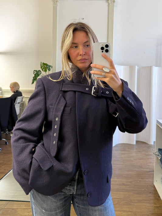 Buckle blazer jacket