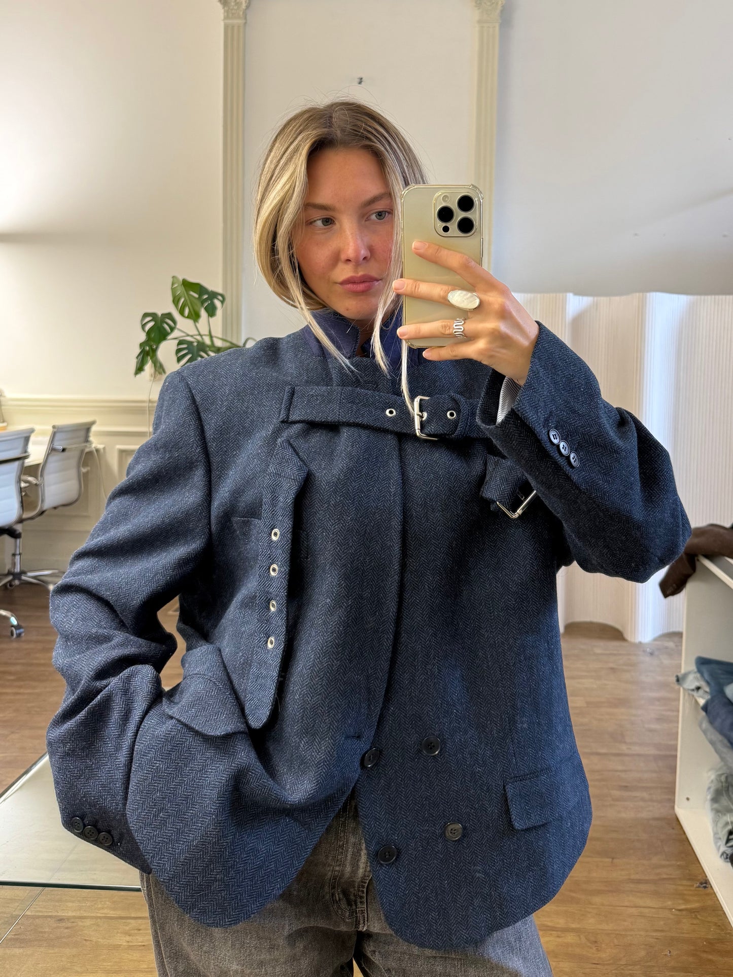 Buckle blazer jacket