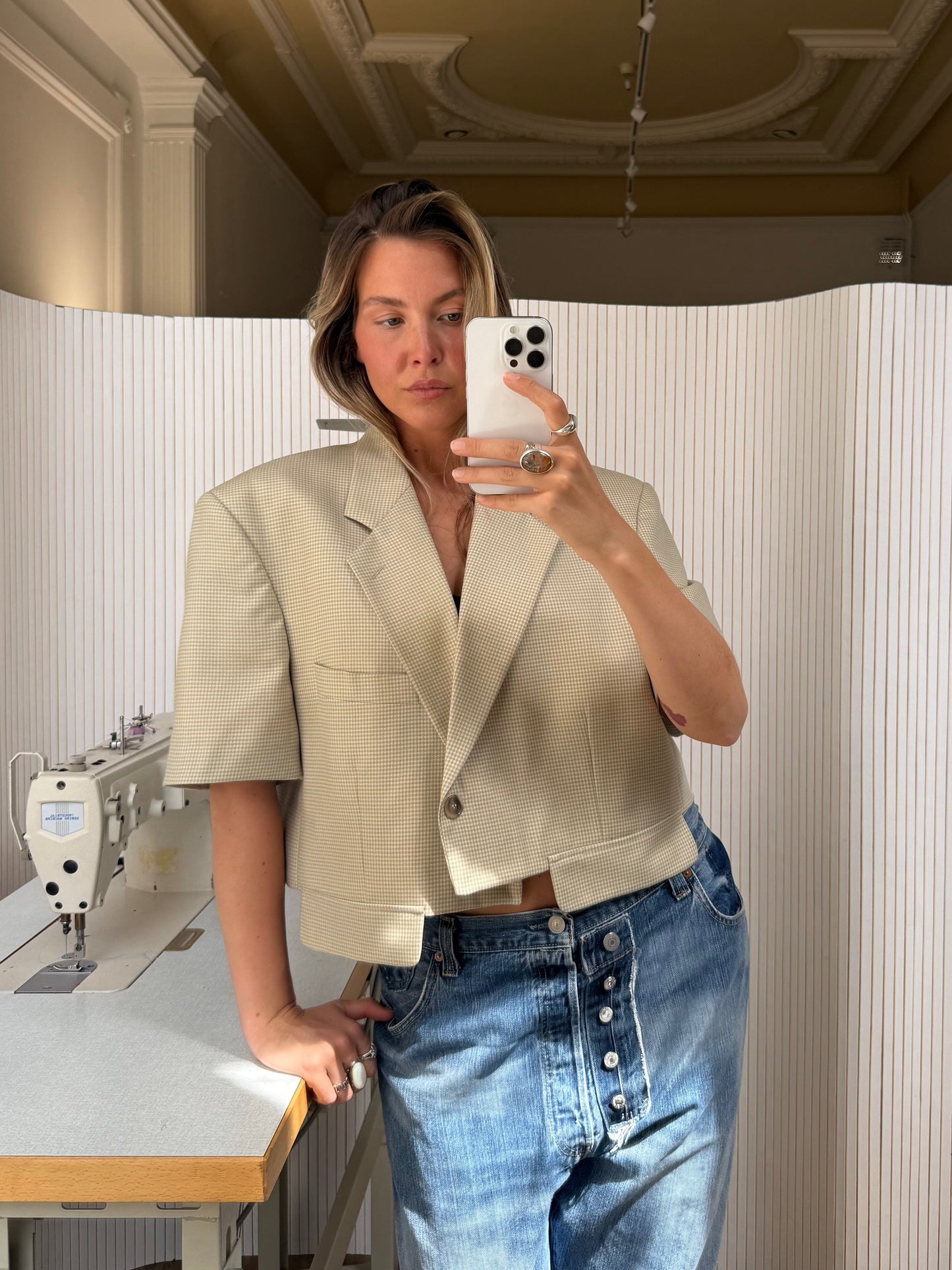Short sleeve blazer