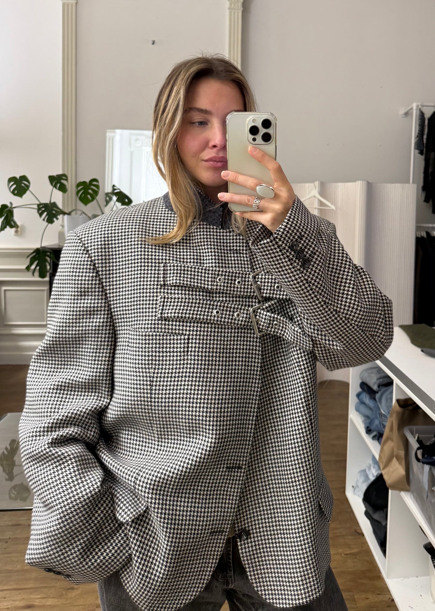 Rcereated blazer jacket