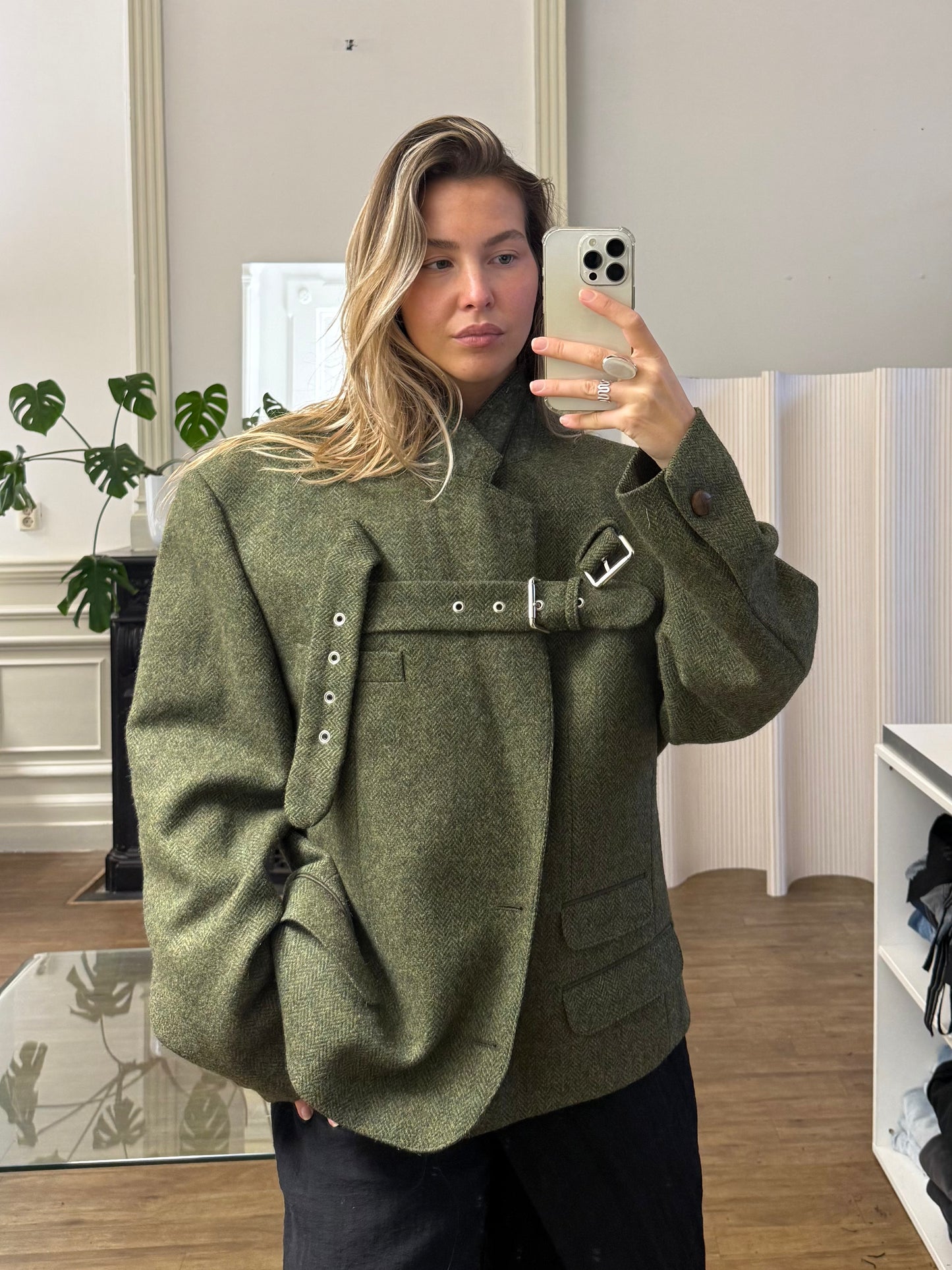 Buckle blazer jacket