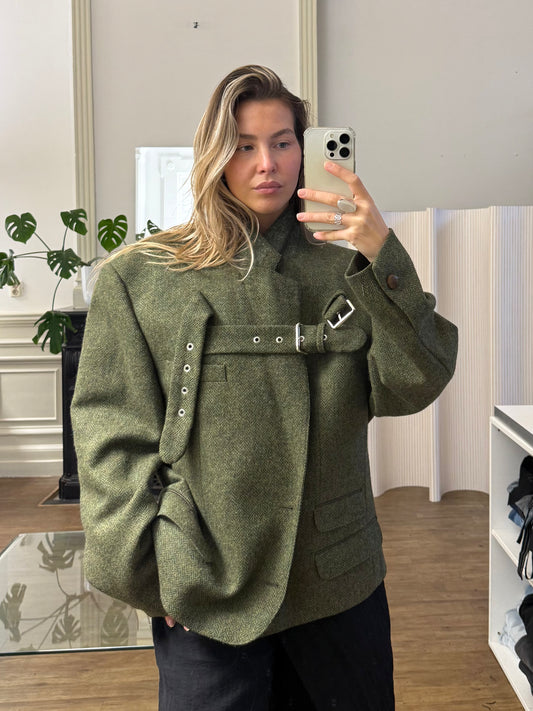 Buckle blazer jacket