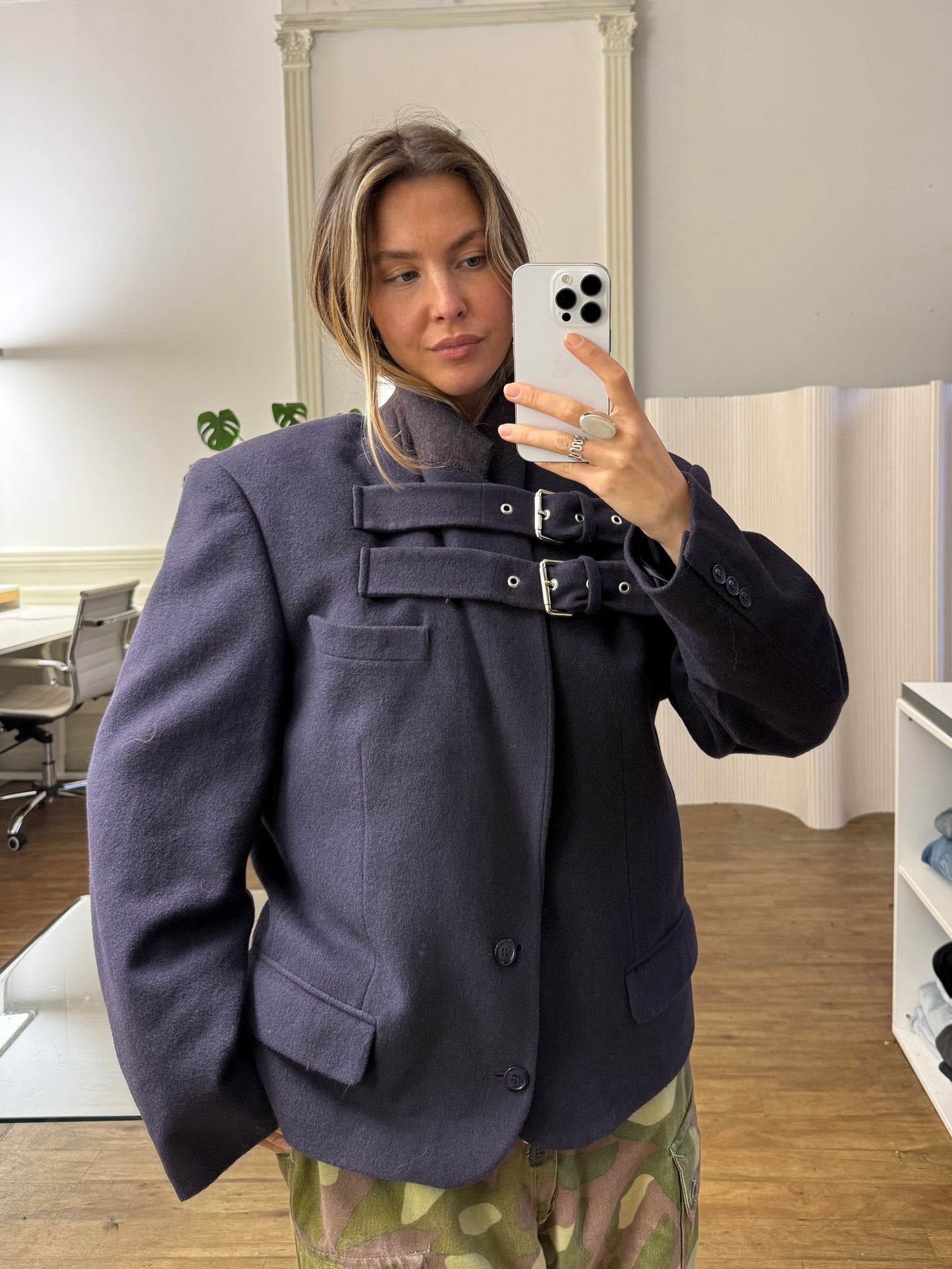 Buckle blazer jacket