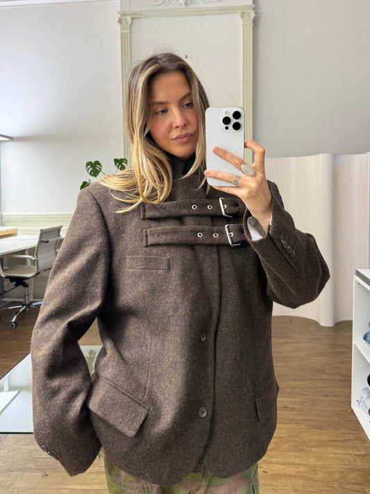 Buckle blazer jacket