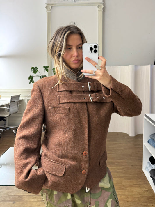 Buckle blazer jacket