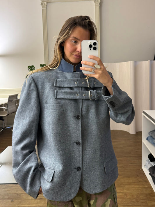 Buckle blazer jacket