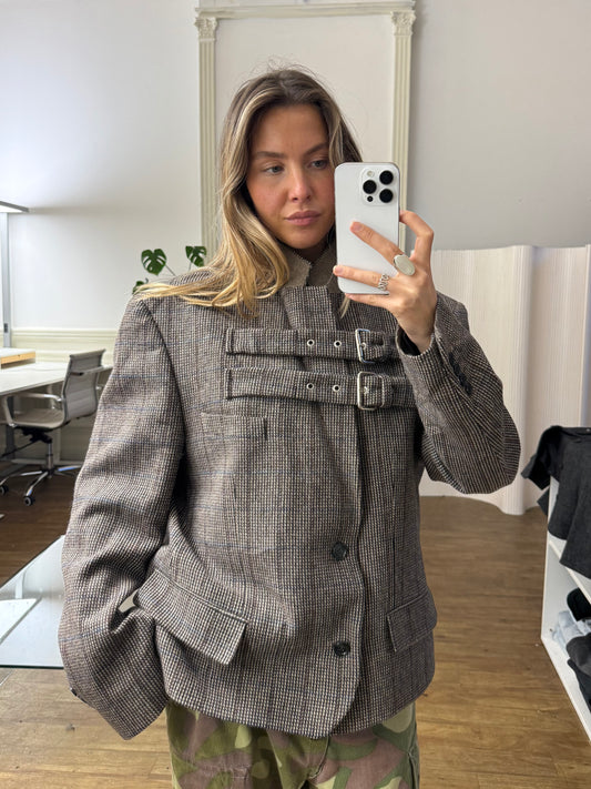 Buckle blazer jacket