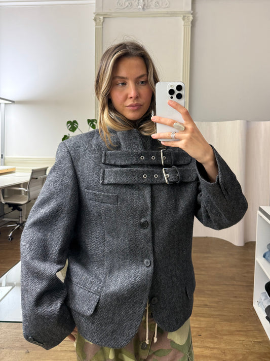 Buckle blazer jacket