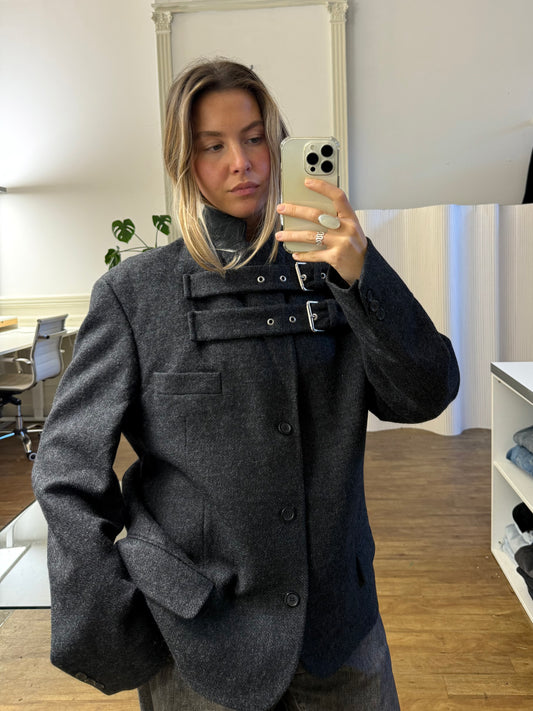 Buckle blazer jacket