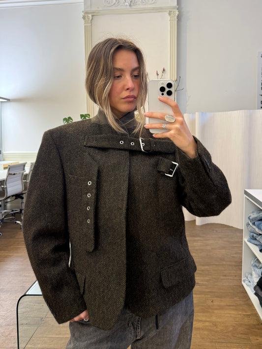 Buckle blazer jacket