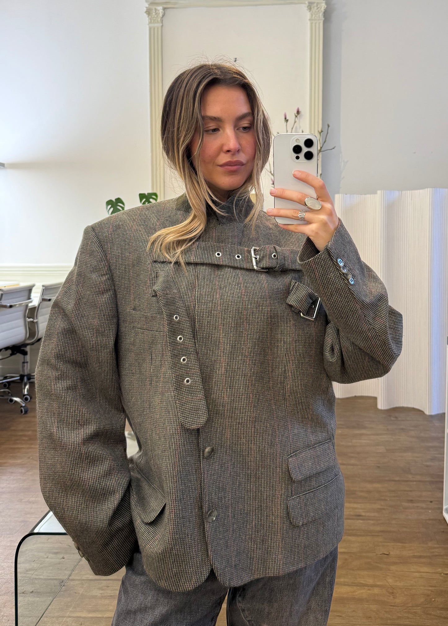 Buckle blazer jacket