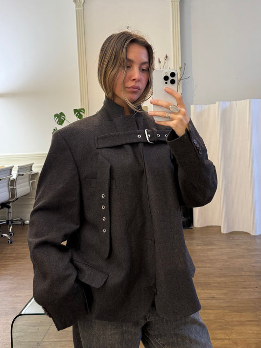 Buckle blazer jacket