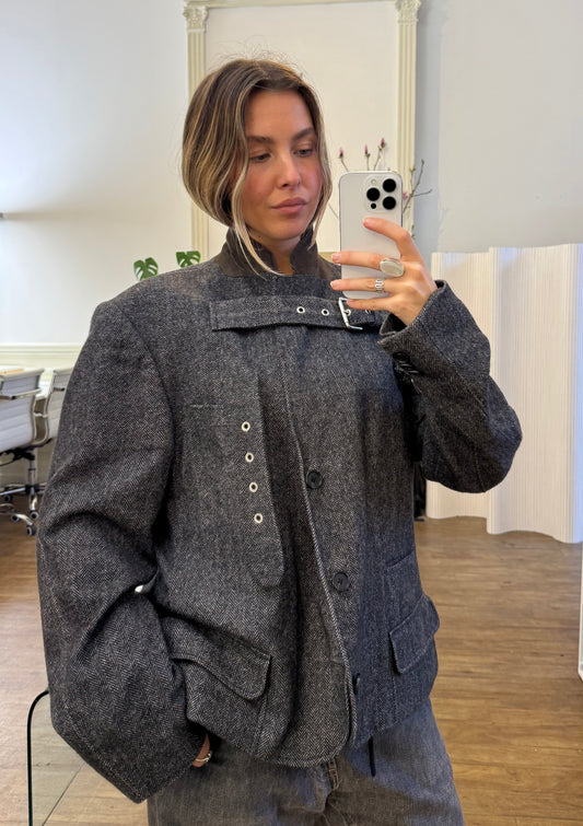 Buckle blazer jacket