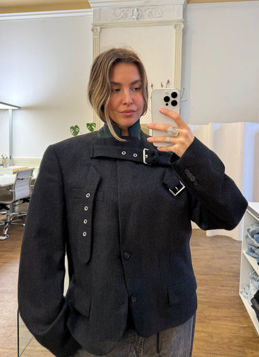 Buckle blazer jacket