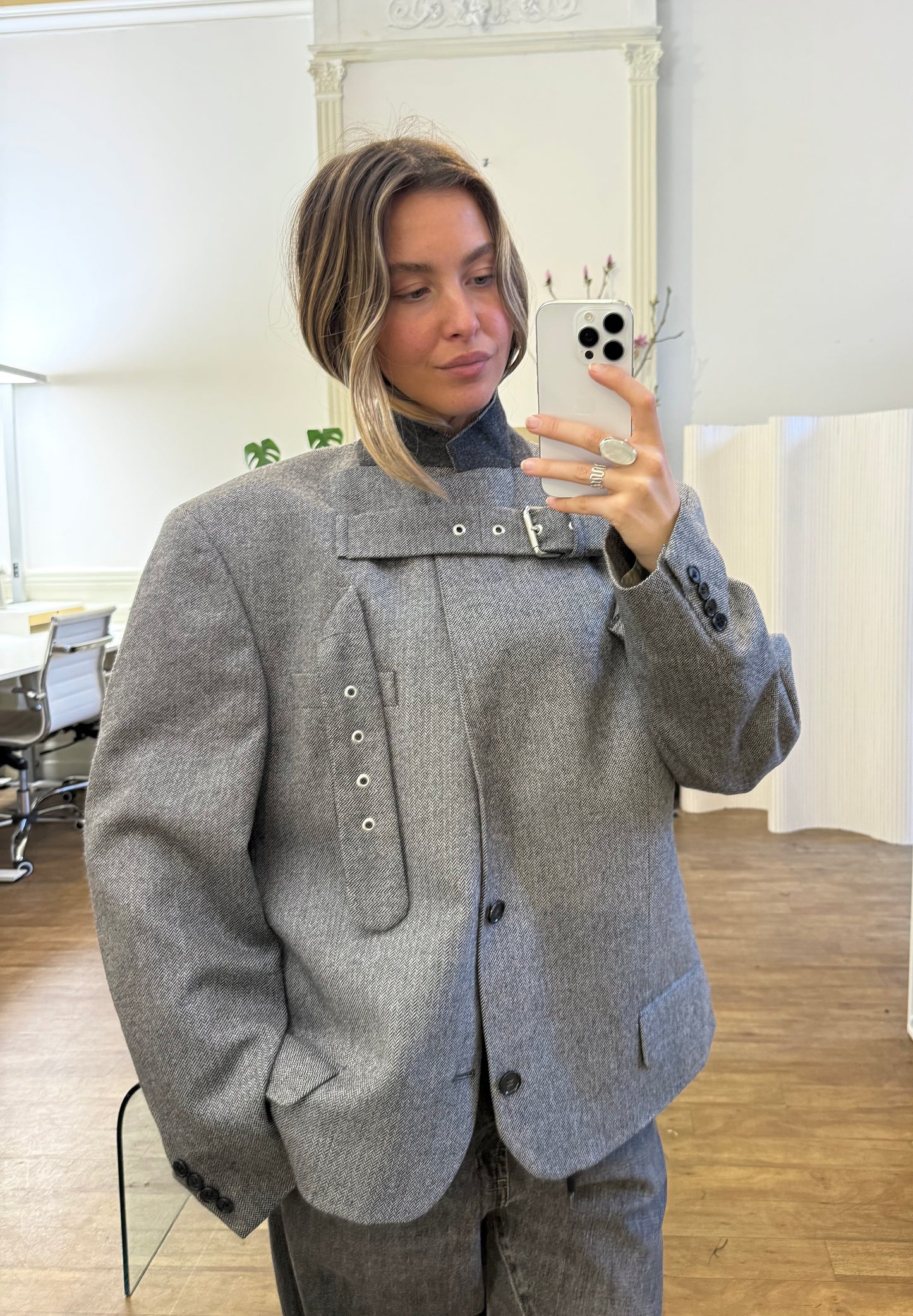 Buckle blazer jacket