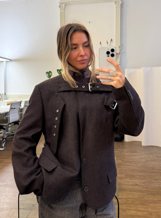 Buckle blazer jacket