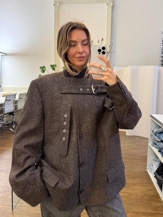 Buckle blazer jacket