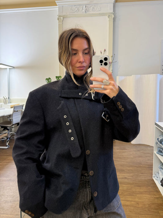 Buckle blazer jacket