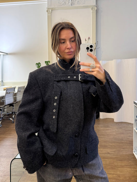 Buckle blazer jacket